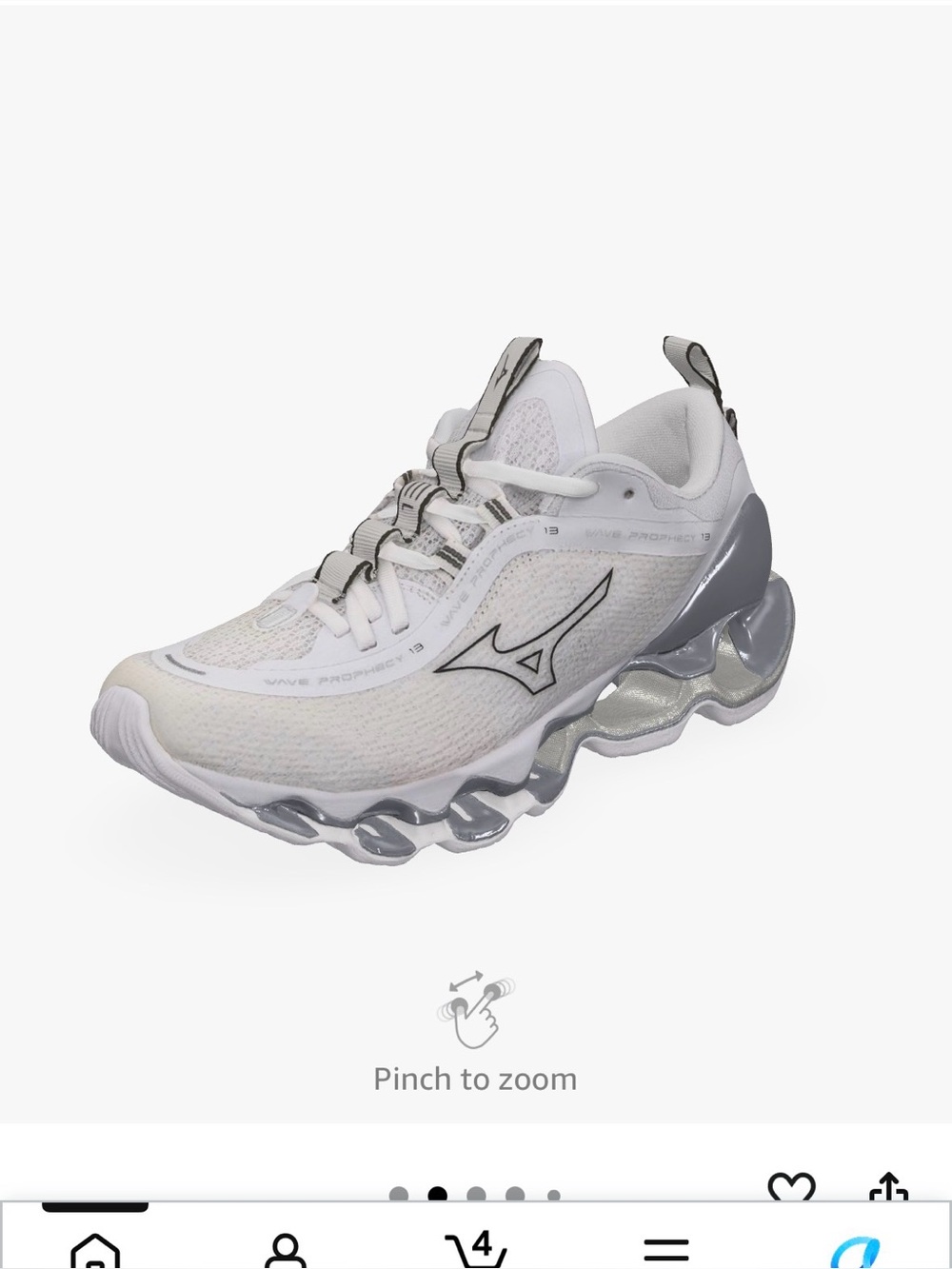 Mizuno White Athletic Sneakers - Lightweight Comfort